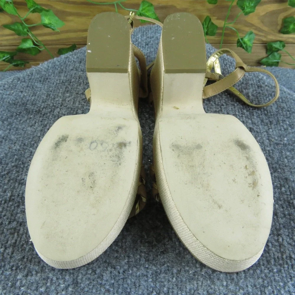 kate spade new york Women's  Ankle Strap‎ Brown Leather Sz 9.5M Gently Used 2025